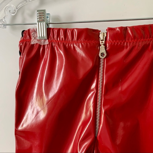 2 FOR 1 PVC Biker Shorts w/ Side Lace-up - Picture 8 of 14